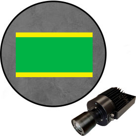 Visual Workplace® Virtual LED Projector Safety Walkway (W) EX Green Solid w/Yellow Lines 50W 66-3139-614EX-PS152