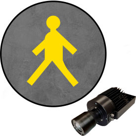 Visual Workplace® Virtual LED Projector Safety Symbol (W) EXT Walking Man 50W Yellow 66-3139-618EXT-PS135