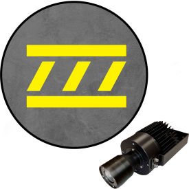 Visual Workplace® Virtual LED Projector Safety Walkway (W) EXT Diagonal w/ Lines 50W Yellow 66-3139-618EXT-PS155