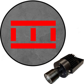 Visual Workplace® Virtual LED Projector Safety Walkway (W) EX Stripes with Lines 50W Red 66-3139-623EX-PS154