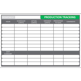 Visual Workplace Acrylic Dry Erase Board Production Tracking 1/8