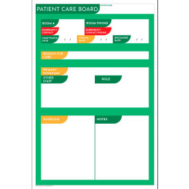 Visual Workplace Acrylic Dry Erase Board Patient Care 1/8
