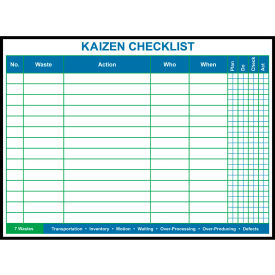 Visual Workplace Acrylic Dry Erase Board Kaizen Checklist 1/8