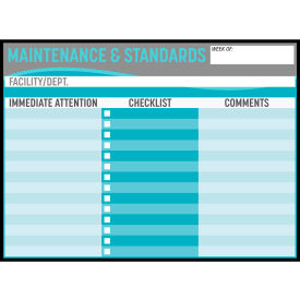 Visual Workplace Acrylic Dry Erase Board Maintenance & Standards 1/8