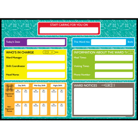 Visual Workplace Acrylic Dry Erase Board Ward Info - Staff Caring For... 1/8