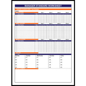Visual Workplace Acrylic Dry Erase Board Manager Worksheet 1/8