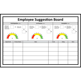 Visual Workplace Acrylic Dry Erase Board Employee Suggestion 1/8