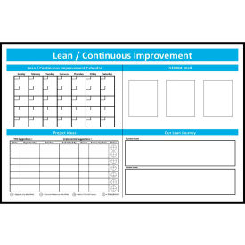 Visual Workplace Acrylic Dry Erase Board Lean/Continuous Improvement 1/8