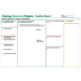 Visual Workplace Acrylic Dry Erase Board Huddle 1/8