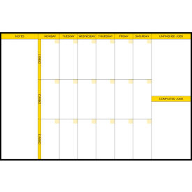 Visual Workplace Acrylic Dry Erase Board Production Calendar w/ Notes 1/8