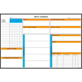 Visual Workplace Acrylic Dry Erase Board Daily Huddle 1/8