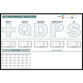 Visual Workplace Magnetic Dry Erase Overlay KPI Calendar 48