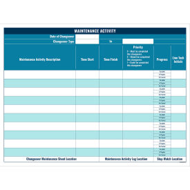 Visual Workplace Magnetic Dry Erase Overlay Maintenance Activity 48