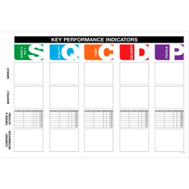 Visual Workplace Magnetic Dry Erase Overlay KPI Boxes 72
