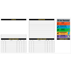 Visual Workplace Magnetic Dry Erase Overlay 5S To Success 72