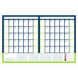 Visual Workplace Non-Magnetic Dry Erase Overlay Planner Calendar 36