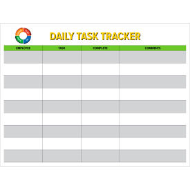 Visual Workplace Non-Magnetic Dry Erase Overlay Kaizen Daily Task Tracker 48