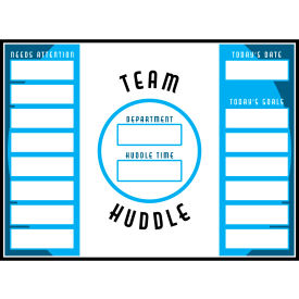 Visual Workplace Non-Magnetic Dry Erase Overlay Team Huddle Department Time 48