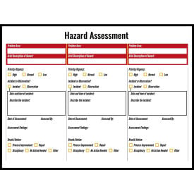 Visual Workplace Non-Magnetic Dry Erase Overlay Hazard Assessment 48