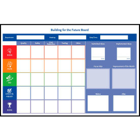 Visual Workplace Non-Magnetic Dry Erase Overlay Future Board 72