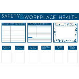 Visual Workplace Non-Magnetic Dry Erase Overlay Safety & Workplace Health 72
