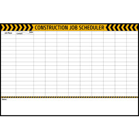 Visual Workplace Non-Magnetic Dry Erase Overlay Construction Job Scheduler 72