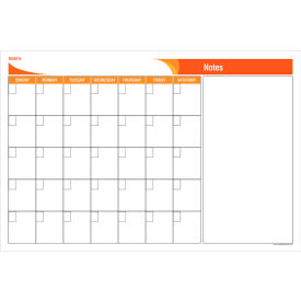 Visual Workplace Magnetic Dry Erase Board Calendar-Notes 1/8