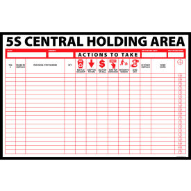 Visual Workplace Magnetic Dry Erase Board 5S Central Holding Area 1/8