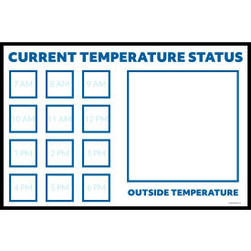 Visual Workplace Magnetic Dry Erase Board Current Temperature Status 1/8