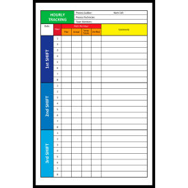 Visual Workplace Magnetic Dry Erase Board Press Shift Log Board 1/8