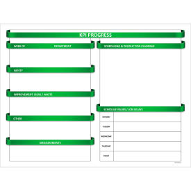 Visual Workplace Magnetic Dry Erase Board KPI Improvement 1/8