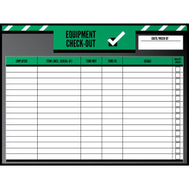Visual Workplace Magnetic Dry Erase Board Equipment Check-Out 1/8