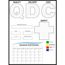 Visual Workplace Magnetic Dry Erase Board Quality Delivery Cost Safety 1/8