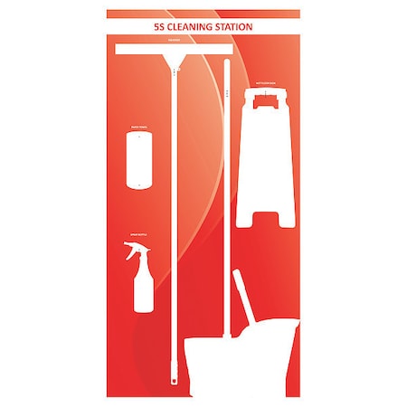 Shadow Board, 68 in H, 30 in W, Red MPN:60-3008-7236-623