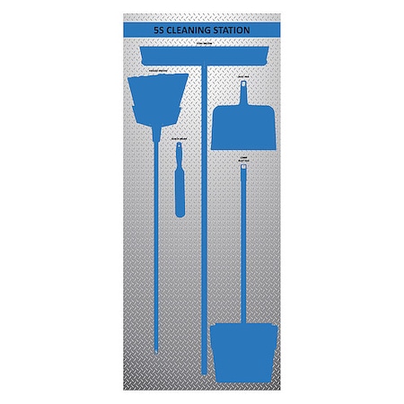 Shadow Board, 72 in H, 30 in W, Gray MPN:60-3020-7230-608