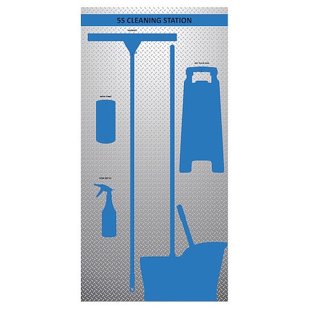 Shadow Board, 72 in H, 36 in W, Gray MPN:60-3020-7236-608