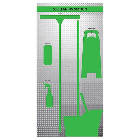 Shadow Board, 72 in H, 36 in W, Gray MPN:60-3020-7236-614