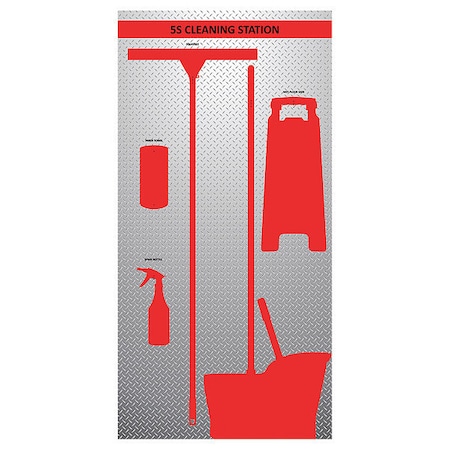 Shadow Board, 72 in H, 36 in W, Blue MPN:60-3020-7236-623