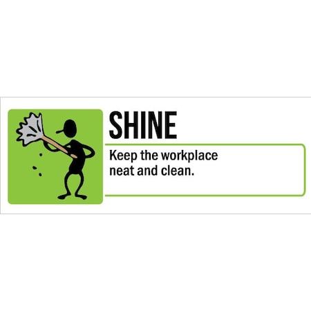 Lean Banner, 13 oz., 3 ft.x8 ft., Shine MPN:60-45-3696-5S733