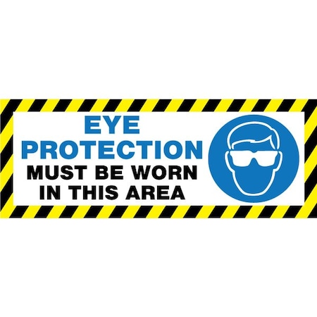Safety Banner, 13 oz., 3 ft.x8 ft., Eyewear MPN:60-45-3696-PP750