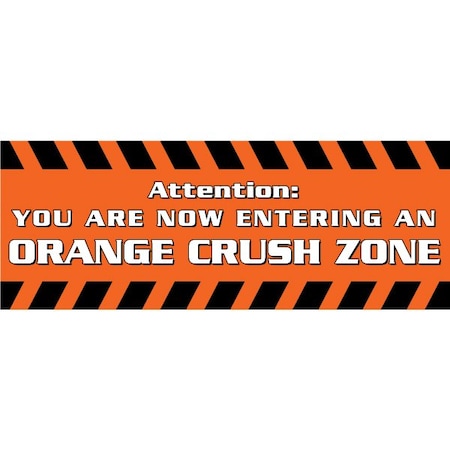 Safety Banner, 13 oz., 3ft.x8ft., Orange Crush MPN:60-45-3696-TR771