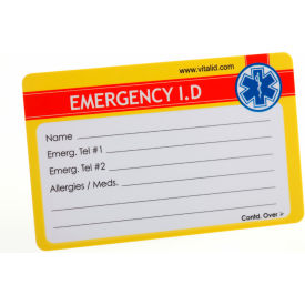 Vital ID Plastic Wallet ID Card 2-1/2