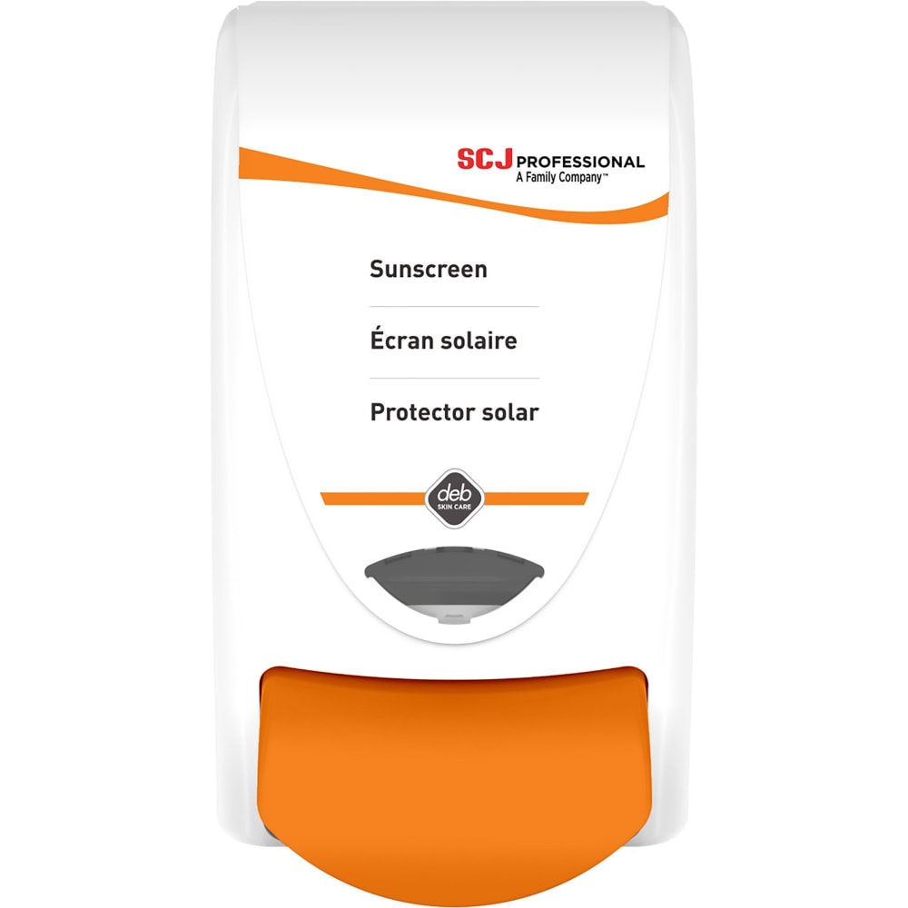 SC Johnson Sunscreen Dispenser - 1.06 quart Capacity - Durable, Locking Mechanism - White - 1 Each MPN:SUN1LDS
