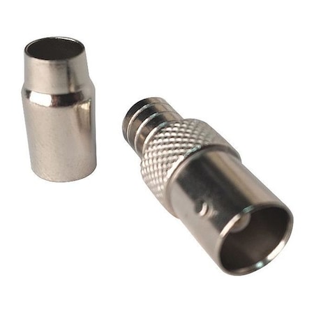 Coaxial Crimp Connector, BNC Female, PK100 MPN:VT-BNC-CRMP-FL100