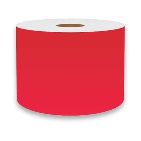 ContinuousLabelStock, Red, Gloss, 3inW MPN:FLURD-3762