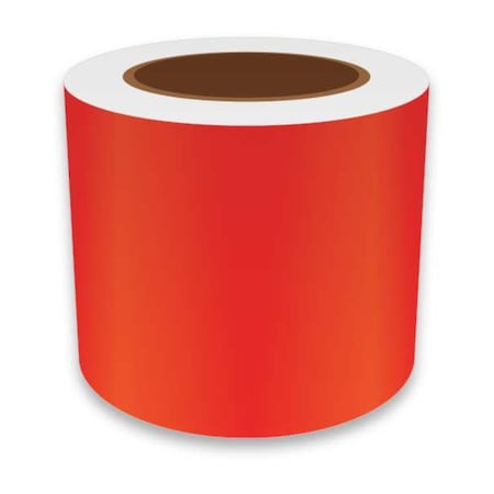 Label Tape, Red, 4in W, For Mfr No. VnM8, REFRD-31028 MPN:REFRD-31028