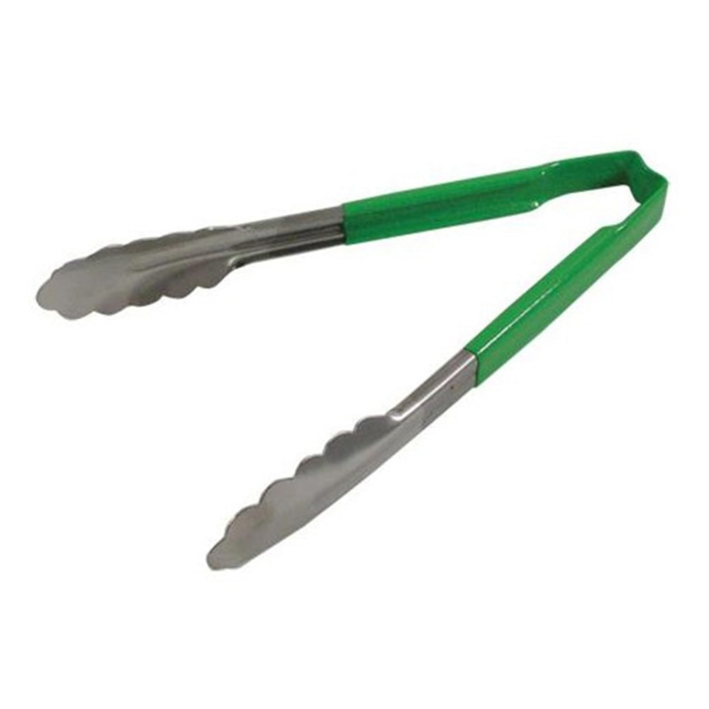 Vollrath 9in Tongs With Antimicrobial Protection, Green MPN:4780970