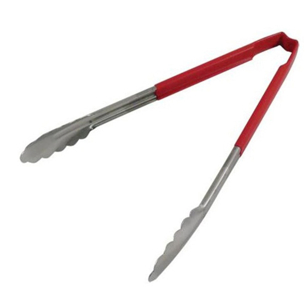 Vollrath 12in Tongs With Antimicrobial Protection, Red MPN:4781240