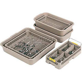 Vollrath® Traex Half-Sized Flatware Rack Soak System Beige 24-1/2