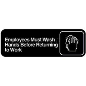Vollrath® Employees Must Wash Hands Before Returning To Work Sign 4530 3